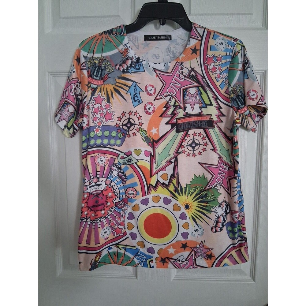 Gabby Isabella Womens Gambling XS T-Shirt Top